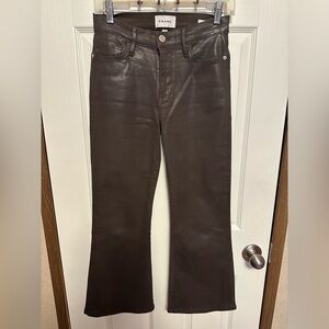 Frame Denim Dark Brown Flare Jeans